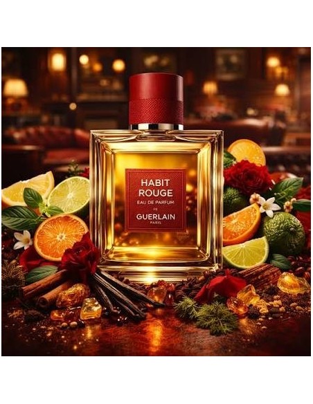 Guerlain Habit Rouge EDP - a classic leather-spicy fragrance for the sophisticated man
