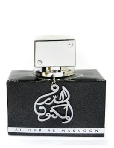 Lattafa Al Dur Al Maknoon Silver - a luxurious silver fragrance with oud and amber notes
