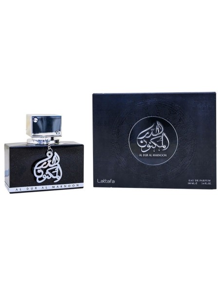 Lattafa Al Dur Al Maknoon Silver - a luxurious silver fragrance with oud and amber notes
